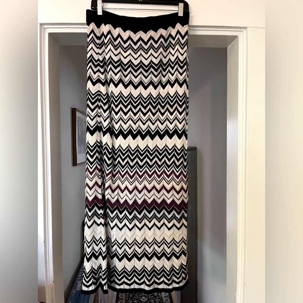 Skirt, floor length, multi-colored